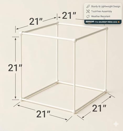 Image of SAUDEEP INDIA 54cm Ganpati Mandap for Ganesh Chaturthi Idol Home Decor | Ganesh Murti Sthapana Stand | DIY Pooja Pandal Backdrop Frame Setup | Home Temple Ganpati Bappa Idol Platform
