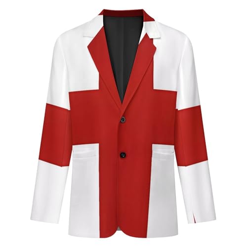 England Flag Men's Casual Blazers Slim Fit Sport Coats Blazer Two Buttons Suit Jacket for Work Party4