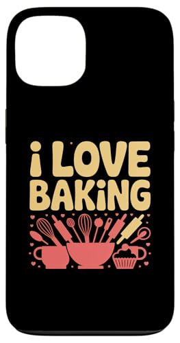 I Love Baking泡立て器ボウル 麺棒 スマホケース iPhone 13 用