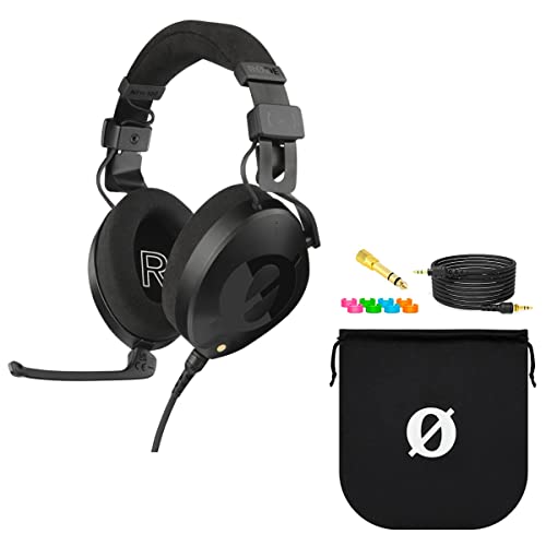 Rode NTH-100 Professional Over-Ear Headphones with Rode NTH-Mic Headset Mic and StreamEye Polishing Cloth