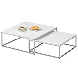 Aufbaumaße Satztische: 60 x 27 x 60 cm und 55 x 22 x 55 cm (Breite x Höhe x Tiefe)