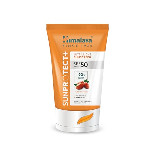 Himalaya Sun Protect+ Ultra Light Sunscreen | 90% Natural Origin Ingredients | In vivo tested SPF 50 PA++++ | Dermatologically tested for all skin typ