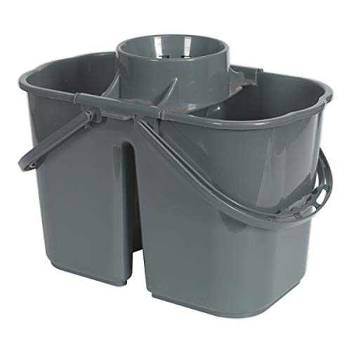 Sealey BM07 15 litros cubo de fregar con 2 compartimento