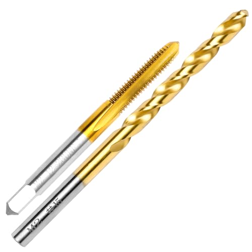 Image of 12-28 UNF Tap and #15 Drill Bit Kit, M2 HSS Drill and Tap Set, Combination of Drill and Tap Kit for Metal