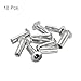 uxcell M6 Multi-Grip Rivet Nuts, 10pcs Pre-Bulbed Shank Flat Head Threaded Insert Nut 304 Stainless Steel Plus Nuts for Construction Industrial
