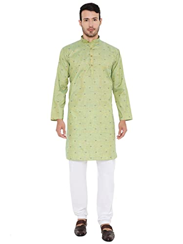 Image of Maharaja Linen Blend Kurta Pyjama Set for Men