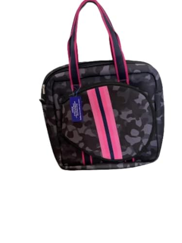 Dallas Hill Designs Tennis Bag for Women | Neoprene Tote | 3 Rackets | Applicable for Pickleball, Paddle, Squash, Racquetball, Badminton | Shoes and Gear | Ladies Purse | Multi Pockets