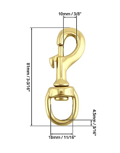 Ganchos giratorios de latón resistente QWORK para equipamiento subacuático 7
