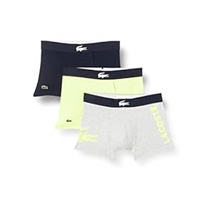 Lacoste – Lot de 3 boxers courts -5H1803 Marine/Blanc-argent Chine XS