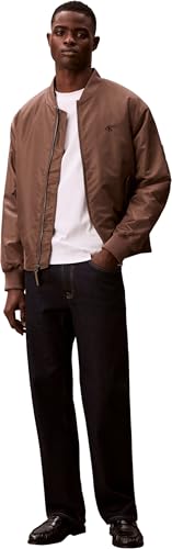 Calvin Klein Herren Bomberjacke Jeans Hero mit Reißverschluss, Braun (Warm Oak), S – Ansicht 4