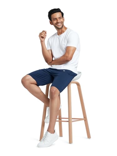 Image of XYXX Men's Ace Cotton Regular Fit Solid Shorts with Side Pockets and No Marks Waistband
