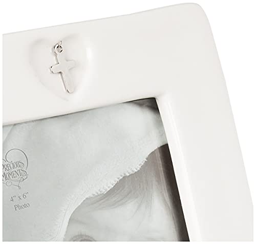 Precious Moments Child Of God 4 X 6 Ceramic Baptism Charm 183434 Photo Frame, One Size, Multi #TOP4