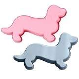 Xoeryoy Silicone Baking Pan, 2PCS Cute Dachshund Shape Silicone Cake Mold, 13.2x7.3x2 inch Non Stick Chocolate Mould for Kitchen Tools