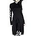 Produktbild Gothic Kleidung Damen Punk T-Shirt Kleid Piebo Lolita Kleid Schwarz Bluse Hoher Kragen Kurzarm Top Shirt Casual Kleid Vintage Moon Drucken Top Mode Freizeit Oberteil Elegant Wunderschön Streetwear