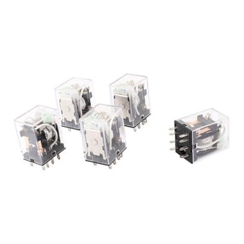Relais DPDT 24V DC 8 broches pour automatisme industriel et commutation de tableau électrique