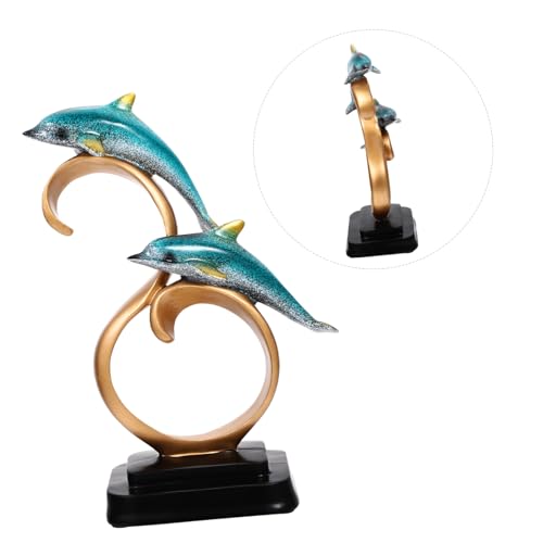 Sculpture dauphin en résine design bleu clair de haute qualité Uonlytech - 7