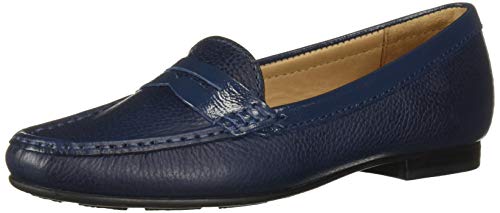 Image of Womens Casual Genuine Leather Comfortable Lightweight Driving Moaccasins Classic Fashion Penny Slip On Ladies Driving Loafer Flat Shoes