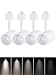 LEONLITE 4-Pack 8.5W (50W Eqv.) Integrated CRI90+ LED White Track Light Head, Dimmable 38° Spotlight Track Light, 550lm Energy Star & ETL Listed for Wall Art Exhibition Lighting, 4000K Cool White