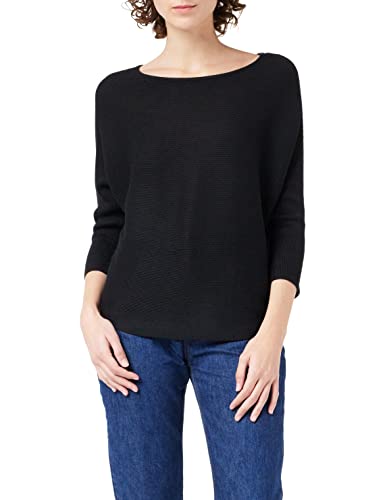 VERO MODA Damen Vmnora 3/4 Boatneck Blouse Noos Pullover, Schwarz, XL EU