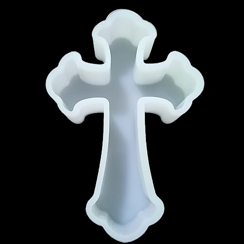【300+ Design Optional】 Fuehbur Fancy Cross Freshie Silicone Epoxy Resin Mold for Car Freshies, Aroma Beads, Soap Candle Pendant Mould-Oven Safe