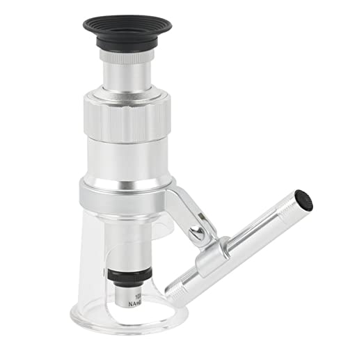 Microscope 40X 60X 100X Microscope Handheld Portable Magnifying Glass LED(B,40X)