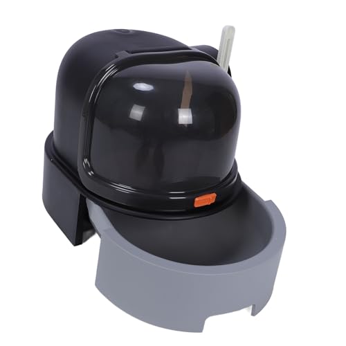 Caja sanitaria cerrada para gato color negro de PVC miniatura 7