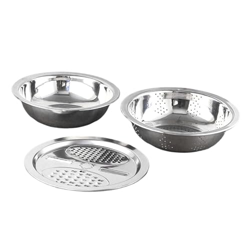 Set de 3 Tazones de Acero Inoxidable 24 cm miniatura 1