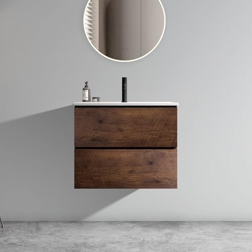 Bathroom Vanity with Sink, Storage Bathroom Vanity Combo Cabinet, Floating