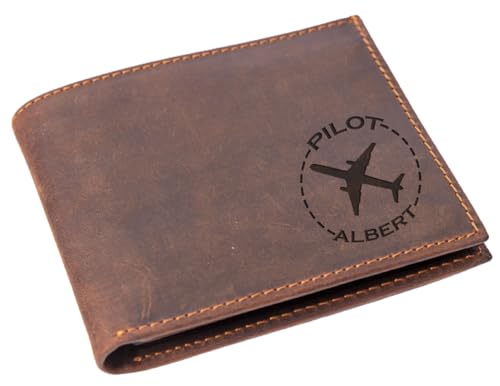 Personalized Pilot Gift,Leather Wallet, Personalized Christmas Gift Mens Wallet,Custom Gifts For Pilot, Helicopter Pilot Gift, Flight Crew Gift, Custom Aviation Gift