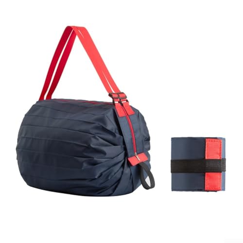 Bolsa de la compra reutilizable, Bolsa de comestibles plegable de gran capacidad, Bolso de hombro de nailon ecológico, Bolsa de almacenamiento portátil para viajes y mercado(2)
