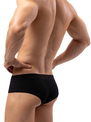 iKingsky Men's Seamless Front Pouch Briefs Sexy Low Rise Cheeky Modal Underwear for Men2