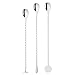 Hiware Stirring Spoon, Long Handle Mixing Spoon, Stainless Steel Cocktail Spoon, Spiral Pattern Bar Spoon, Cocktail Mixing Spoon, Set of 3