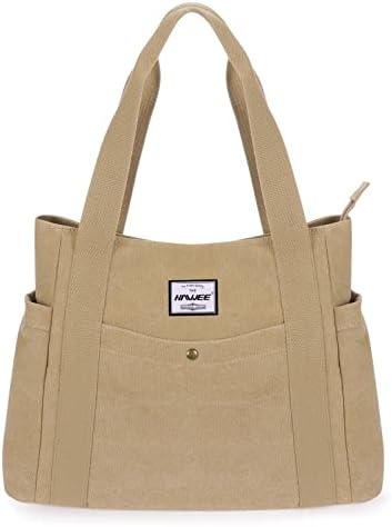 Kleine vintage schoudertas van lichtgewicht canvas voor dames en heren