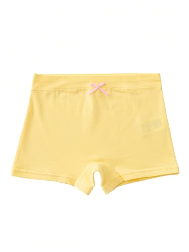 Floerns Girl's 6 Pcs Solid Bow Front Boxer Brief Colorblock Underwear Panties4