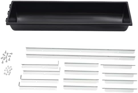 Large Capacity Livestock Feed Trough - 39" Heavy Duty 9.25 Gallon Feeder with Stand, Portable & Easy to Clean for Goats, Sheep, Deer, Pigs - Durable Black Design