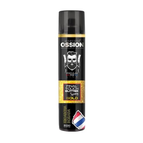 Morfose Ossion PBL Final Touch Glitter Hair Spray Gold 300 ml - Brillo Radiante Para Peinados Perfectos