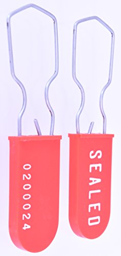 Image of 150 Pack Plastic Wire Padlock Security Seals (Red)