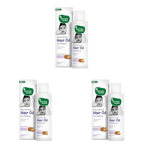 Image of Mother Sparsh Nourishing Baby Hair Oil | Soothe & Nourishes Delicate Baby Scalp | Suitable Hair Oil for Newborns | Paraben Free, Sulphate Free- 100ml (Pack of 3)