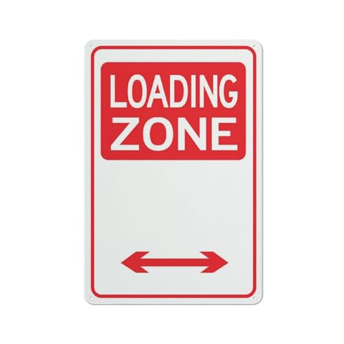 Loading Zone Sign 8"X12" Rust Free Aluminum Signs Outdoor, Metal Tin Sign For Home, Business, Yard