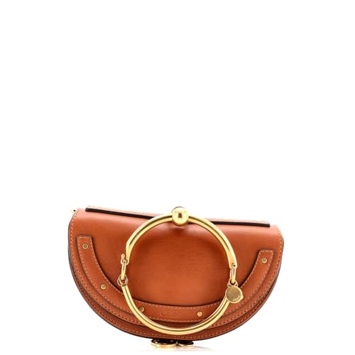 Chloe, Pre-Loved Nile Crossbody Bag Leather Mini, Brown
