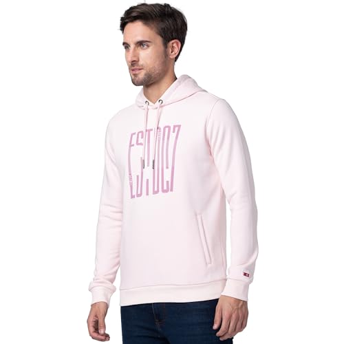 Image of Being Human Men's Solid Cotton Blend Long Sleeve Hoody | Men's Hoodie