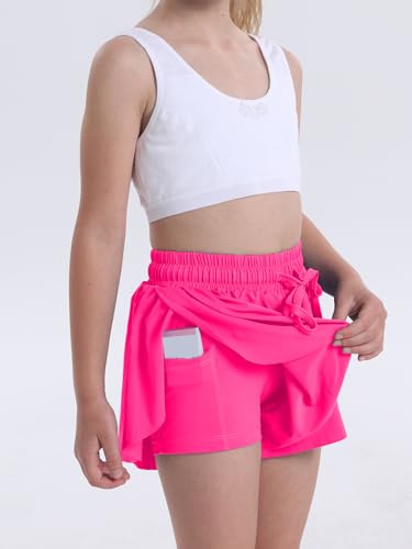 Image of Flowy Shorts for Teen Girls Athletic Running Youth Butterfly Shorts