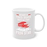 beings a truck driver saved me from a life as a pron star Style 17#- truck driver-Mug/Coffee Cup 11oz / White