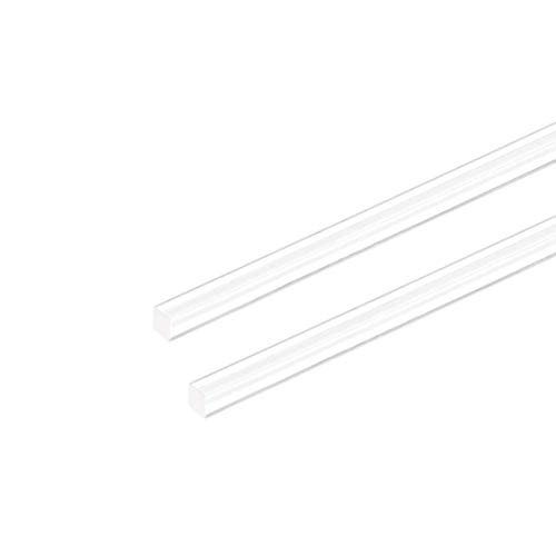 Barra Cuadrada De Acrílico Transparente 8x8x250mm – Ideal Para Manualidades DIY, Modelismo Y Proyectos De Iluminación