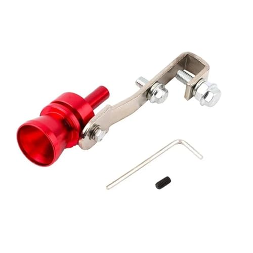 Silenciador Simulador de sonido para coche, silenciador Turbo, ruido escape Silenciador de escape(L Red)
