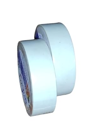 Self Adhesive PVC Electrical Insulation Tape (White color, 16mmx7mx0.125mm) -|Set of 2 Rolls|