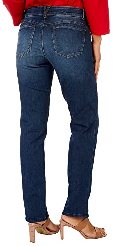 Democracy Womens 32 in. Hi-Rise Ab Tech Stretch Jeans 6 Indigo2