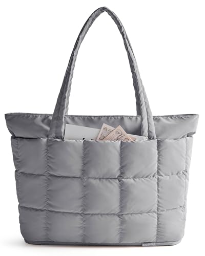 BAGSMART Expandable Puffer Tote Bag