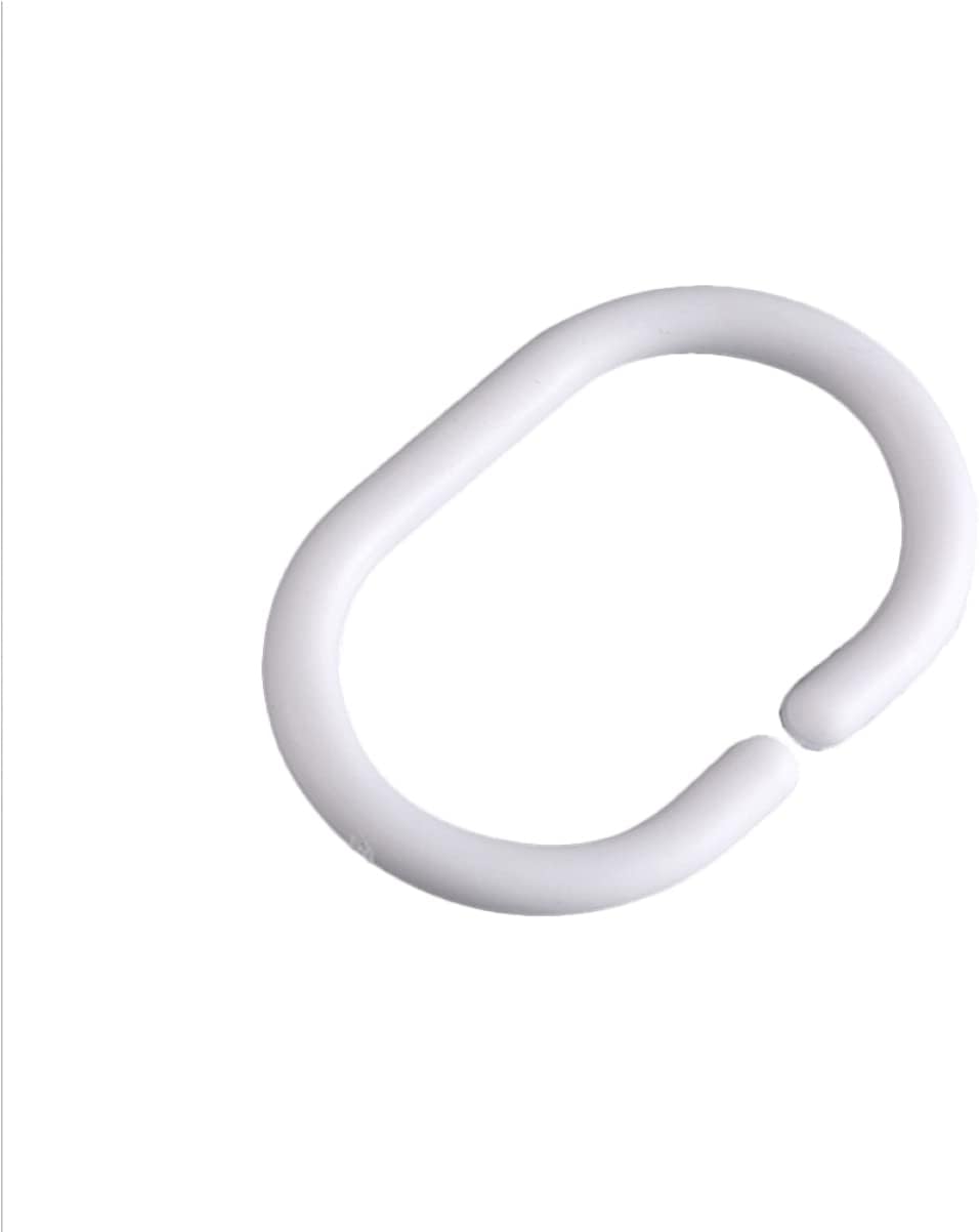 144pcs Bath Drape Loop Clips Shower Curtain Hooks c Rings Plastic Stretchy White Pack