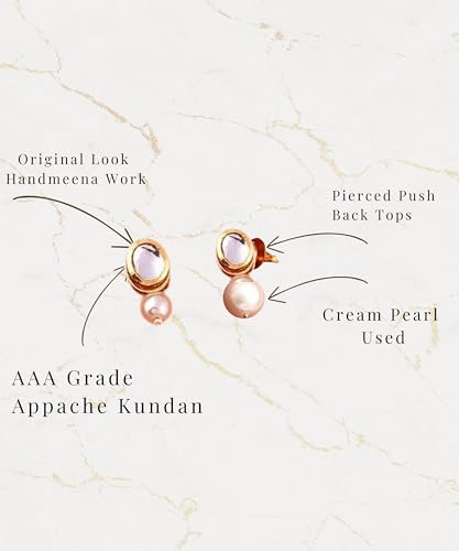 Image of Mansiyaorange Chunky Earrings Tops Stud For Women & Girls
